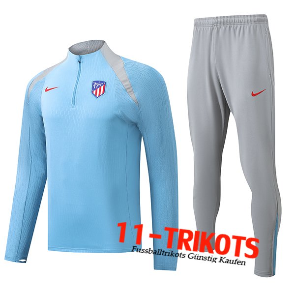 Atletico Madrid Trainingsanzug Hellblau 2024/2025 -02