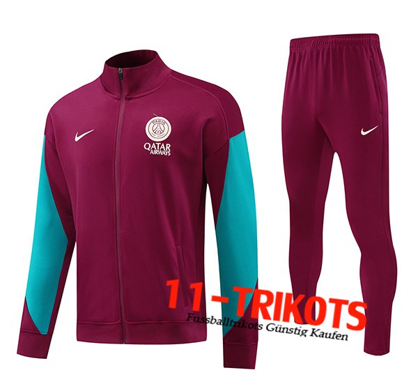 PSG Trainingsanzug Trainingsjacke lila/Grün 2024/2025