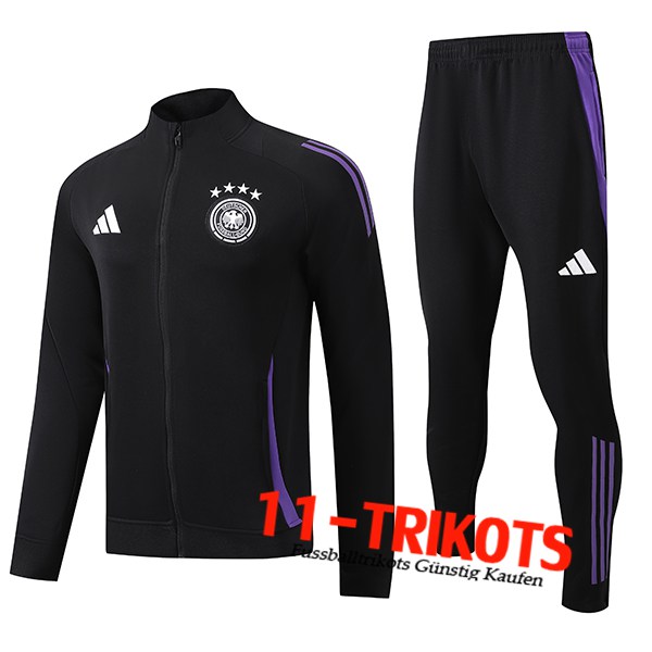 Deutschland Trainingsanzug Trainingsjacke Schwarz/lila 2024/2025 -04