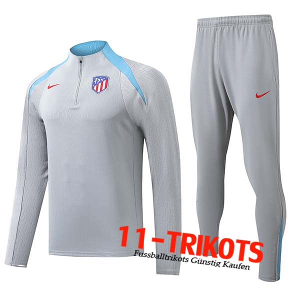 Atletico Madrid Trainingsanzug Kinder Grau/Blau 2024/2025