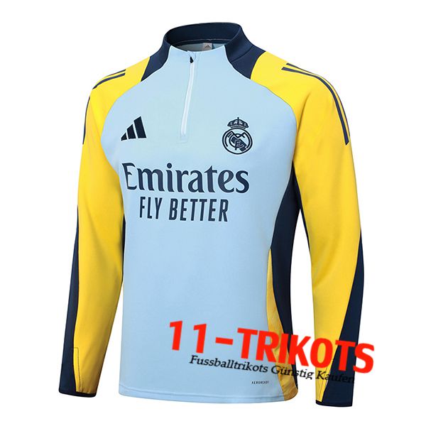 Real Madrid Training Sweatshirt Blau/Gelb 2024/2025