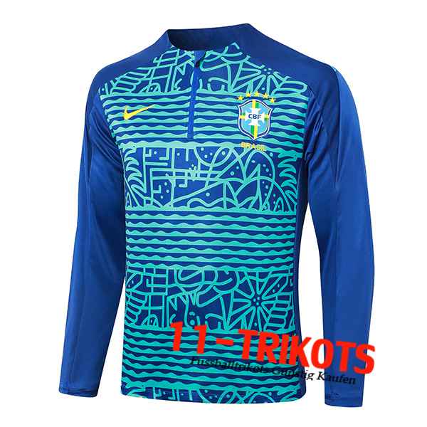 Brasilien Training Sweatshirt Blau 2024/2025