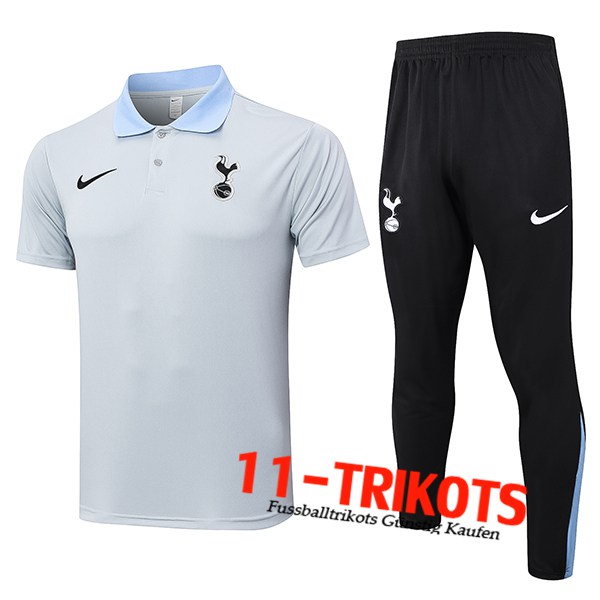 Tottenham Hotspurs Poloshirt Grau/Blau/Schwarz 2024/2025