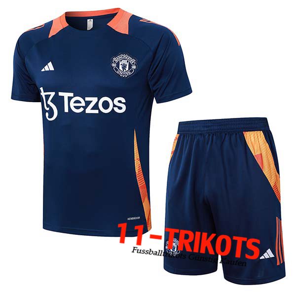 Manchester United Trainingstrikot Blau/Orange 2024/2025