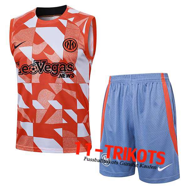 Inter Milan Trainings-Tanktop Orange/Weiß 2024/2025