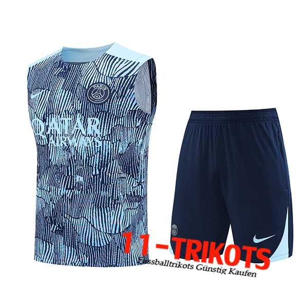 PSG Trainings-Tanktop Blau/Schwarz 2024/2025