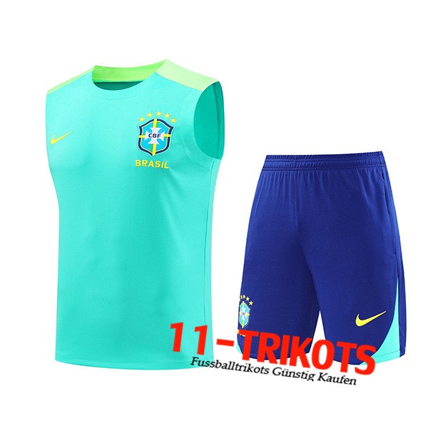 Brasilien Trainings-Tanktop Grün 2024/2025