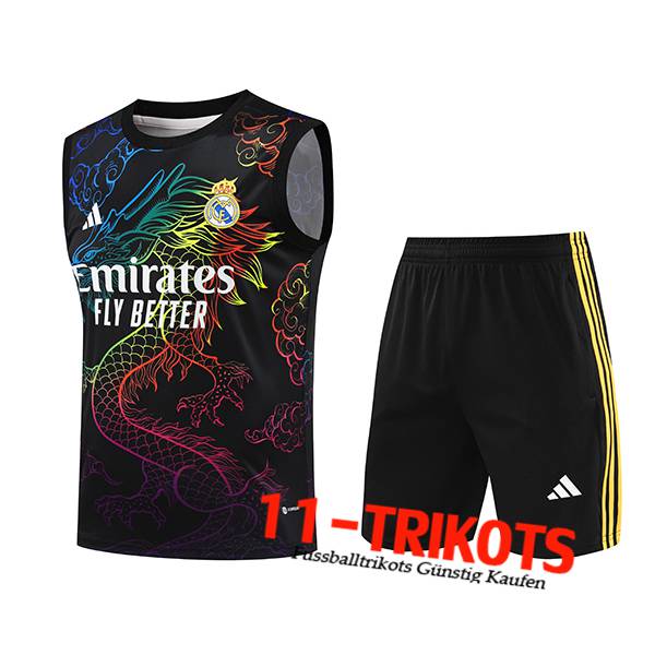 Real Madrid Trainings-Tanktop Schwarz 2024/2025