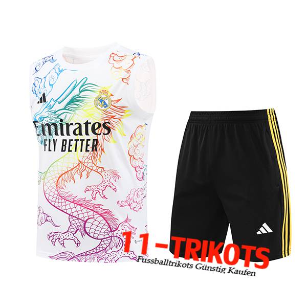 Real Madrid Trainings-Tanktop Weiß 2024/2025