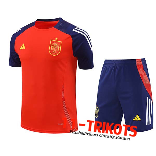 Spanien Trainingstrikot Rot/Blau 2024/2025 -03