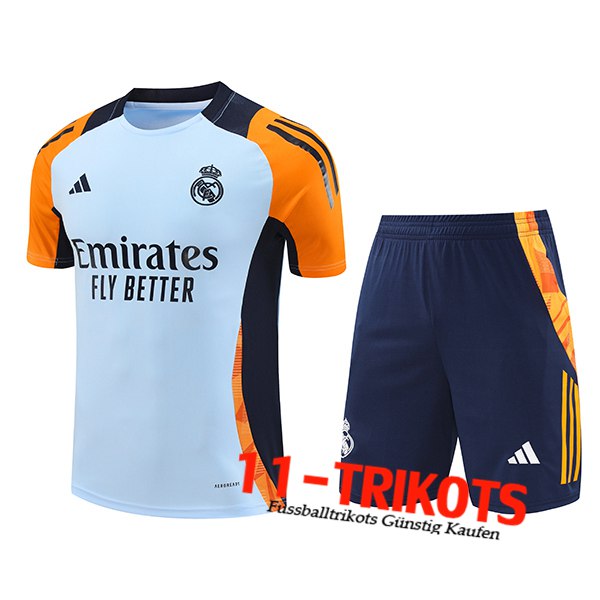 Real Madrid Trainingstrikot Blau/Orange 2024/2025