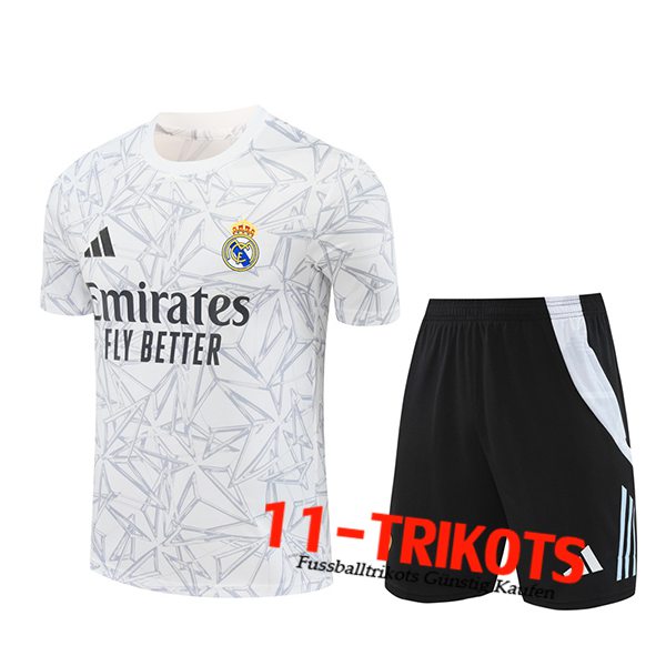 Real Madrid Trainingstrikot Weiß/Grau 2024/2025