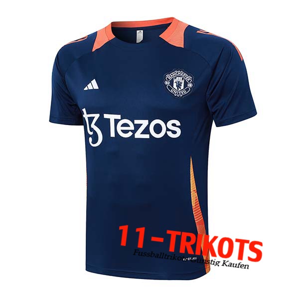 Manchester United Trainingstrikot Blau/Orange 2024/2025