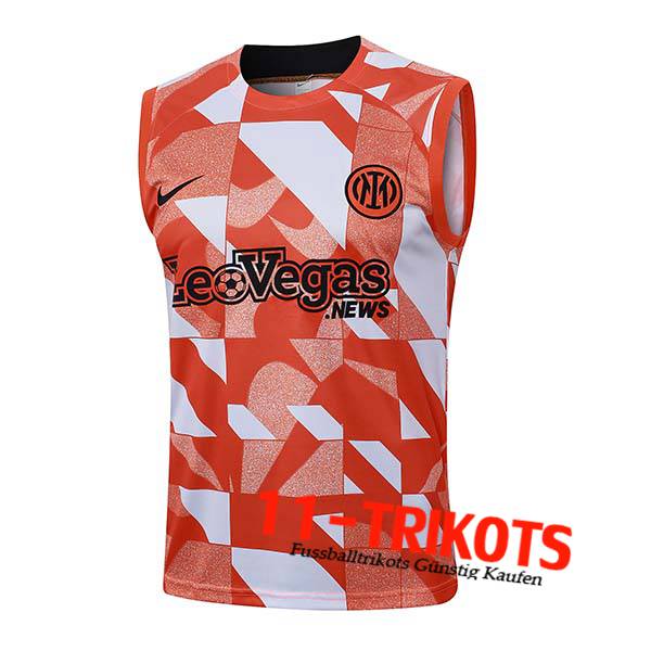 Inter Milan Trainings-Tanktop Orange/Weiß 2024/2025