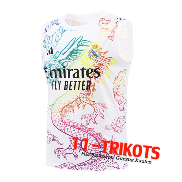 Real Madrid Trainings-Tanktop Weiß 2024/2025