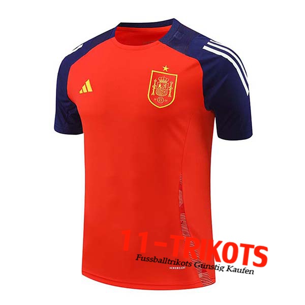 Spanien Trainingstrikot Rot/Blau 2024/2025 -04