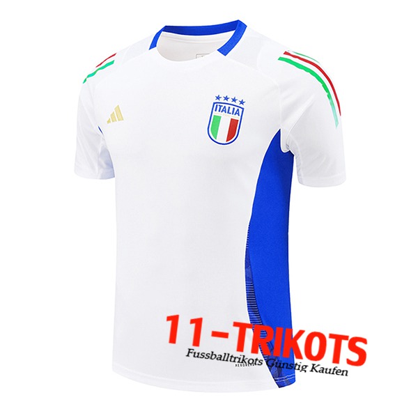 Italien Trainingstrikot Weiß/Blau 2024/2025