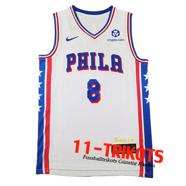 Philadelphia 76ers Trikot (GEORGE #8) 2024/25 Weiß/Blau