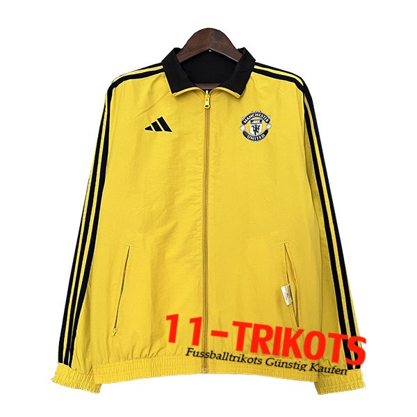 Manchester United Windjacke Gelb/Schwarz 2024/2025