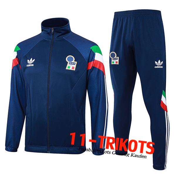 Italien Trainingsanzug Trainingsjacke Königsblau 2024/2025 -05