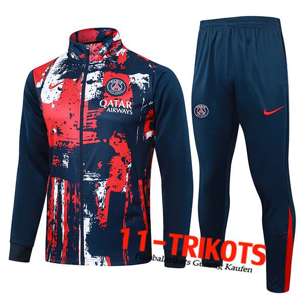 PSG Trainingsanzug Trainingsjacke Blau/Rot 2024/2025