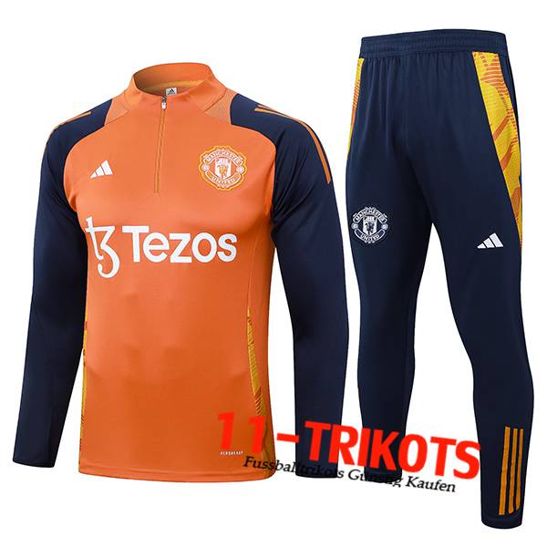 Manchester United Trainingsanzug Orange/Blau 2024/2025 -03