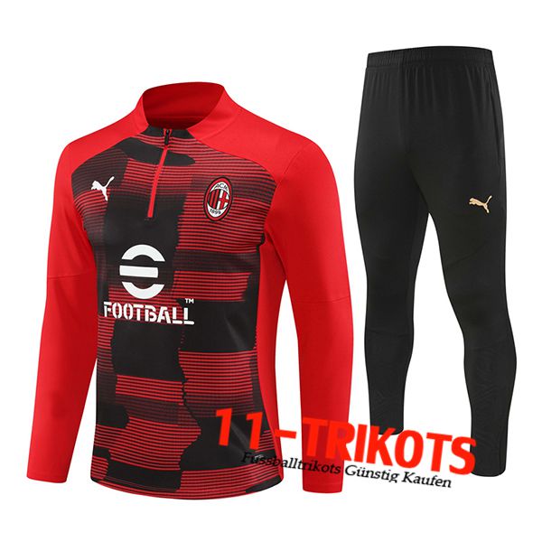 AC Milan Trainingsanzug Rot/Schwarz 2024/2025 -03