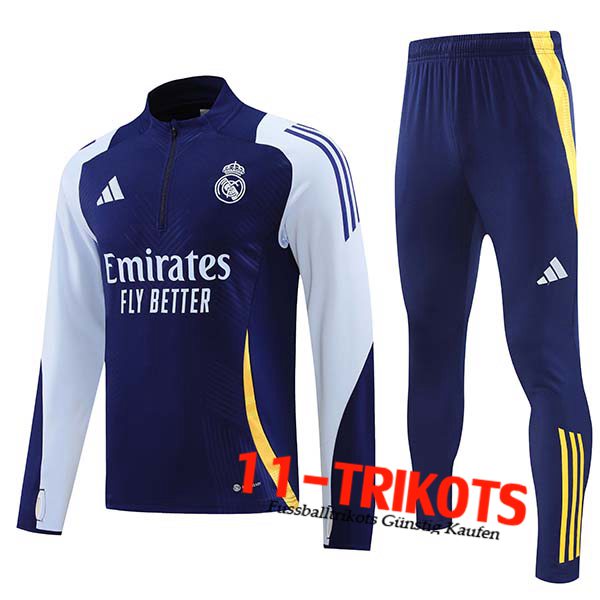 Real Madrid Trainingsanzug Kinder Blau/Weiß 2024/2025