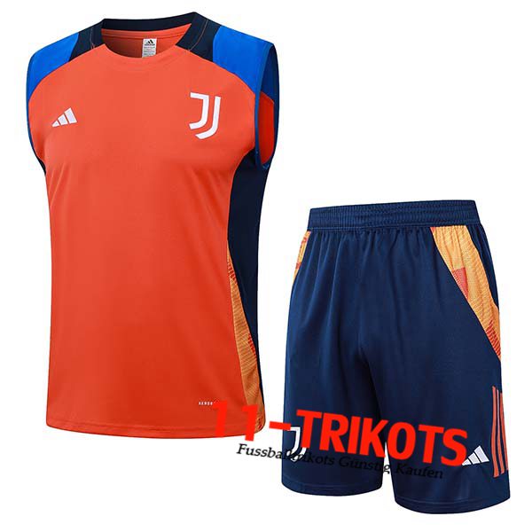 Juventus Trainings-Tanktop Orange/Blau 2024/2025