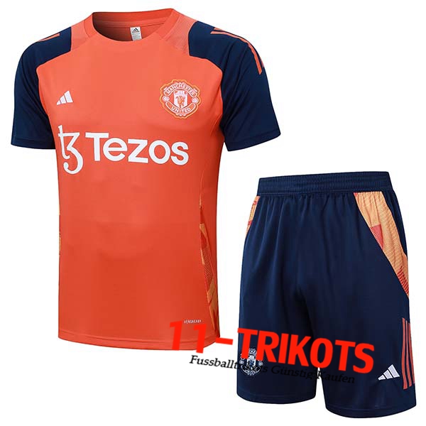 Manchester United Trainingstrikot Orange/Blau 2024/2025