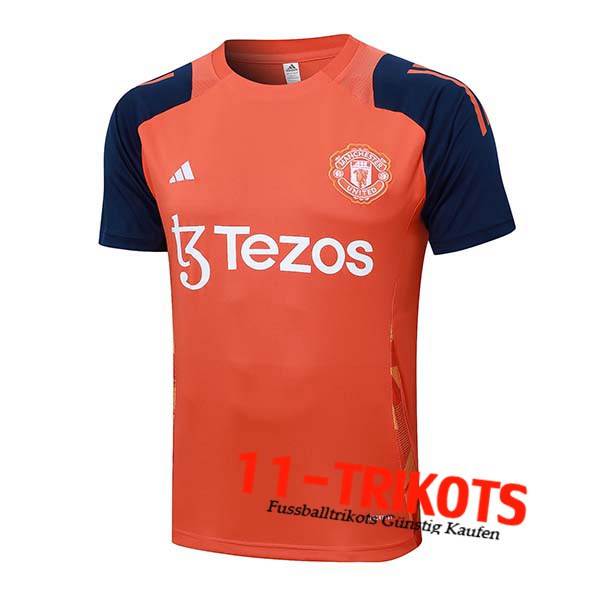 Manchester United Trainingstrikot Orange/Blau 2024/2025