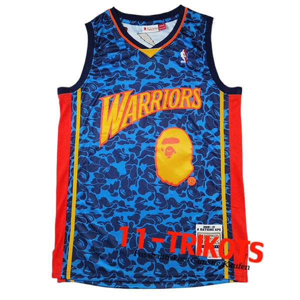 Golden State Warriors Trikot (BAPE #93) 2024/25 Blau/Gelb/Rot