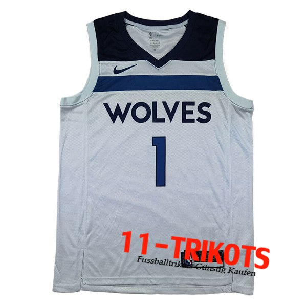 Minnesota Timberwolves Trikot (EDWARDS #1) 2024/25 Weiß/Blau