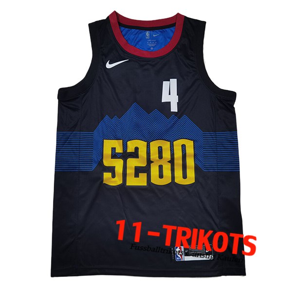 Denver Nuggets Trikot (WESTBROOK #4) 2024/25 Schwarz/Blau