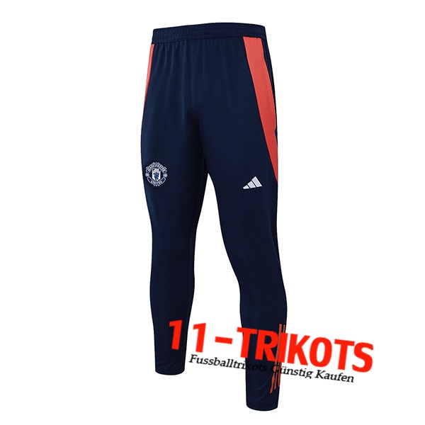 Manchester United Trainingshose Blau/Orange 2024/2025