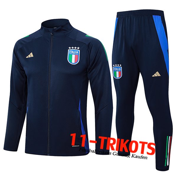 Italien Trainingsanzug Trainingsjacke Dunkelblau 2024/2025