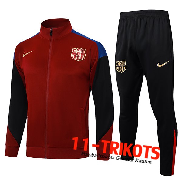 FC Barcelona Trainingsanzug Trainingsjacke Rot/Schwarz/Blau 2024/2025