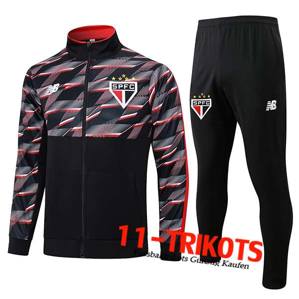 Sao Paulo FC Trainingsanzug Trainingsjacke Schwarz/Rot 2024/2025