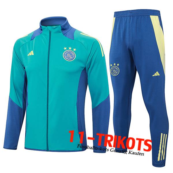 Ajax Trainingsanzug Trainingsjacke Grün/Blau 2024/2025