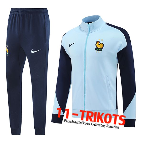 Frankreich Trainingsanzug Trainingsjacke Blau 2024/2025