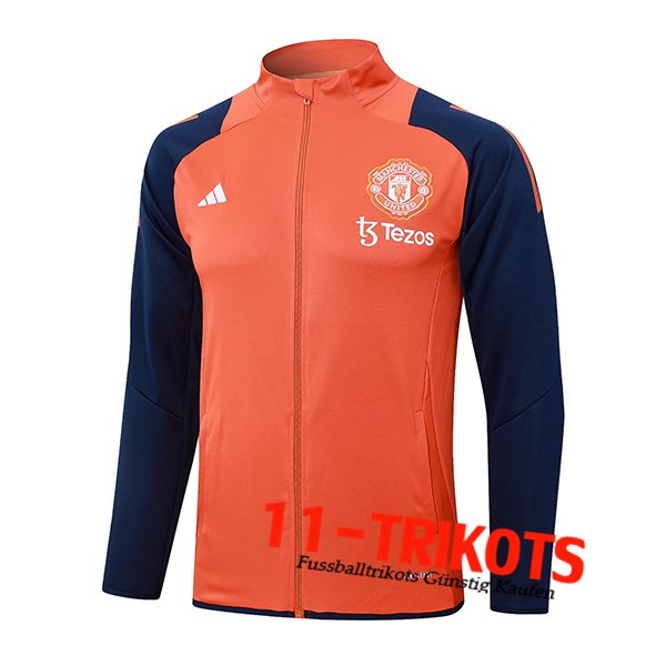 Manchester United Trainingsjacke Orange/Blau 2024/2025