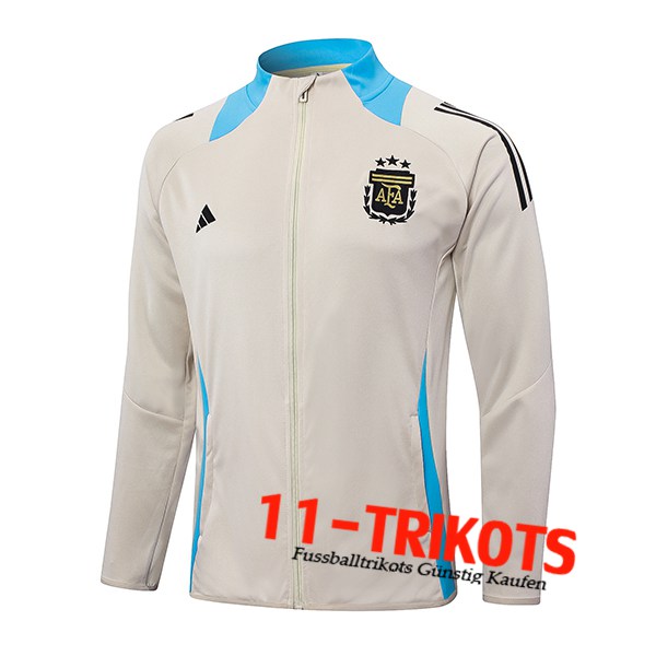 Argentinien Trainingsjacke Beige/Blau 2024/2025