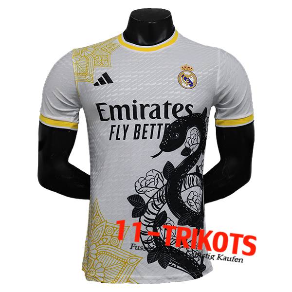 Real Madrid Fussball Trikots Special Edition Weiß/Gelb 2024/2025