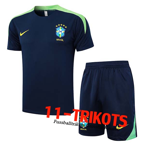 Brasilien Trainingstrikot Blau/Grün 2024/2025 -04