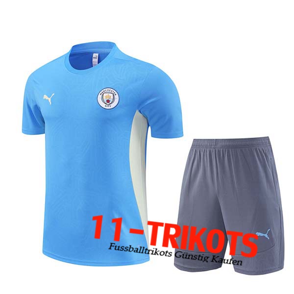 Manchester City Trainingstrikot Blau/Weiß 2024/2025