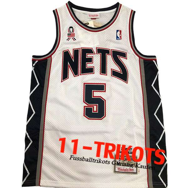 Brooklyn Nets Trikot (KIDD #5) 2024/25 Weiß/Schwarz/Rot