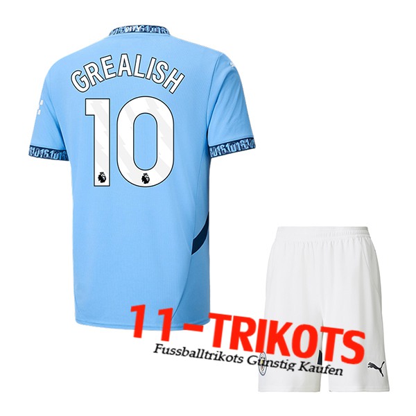 Manchester City (GREALISH #10) Kinder 2024/2025 Heimtrikot