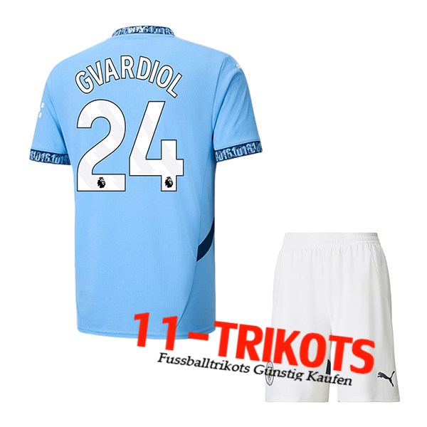 Manchester City (GVARDIOL #24) Kinder 2024/2025 Heimtrikot