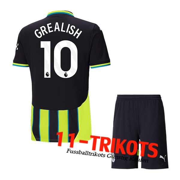 Manchester City (GREALISH #10) Kinder 2024/2025 Auswärtstrikot