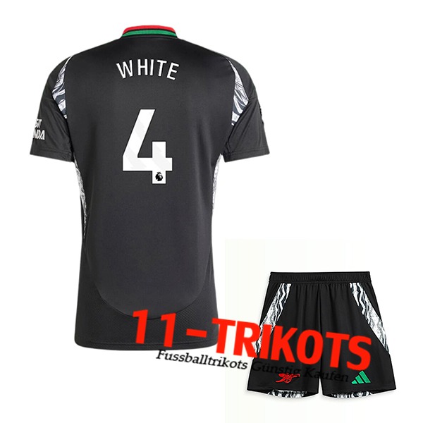 Arsenal (WHITE #4) Kinder 2024/2025 Auswärtstrikot